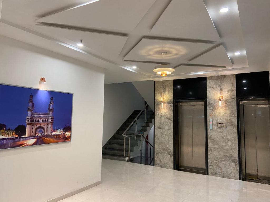 Lobby and elevators